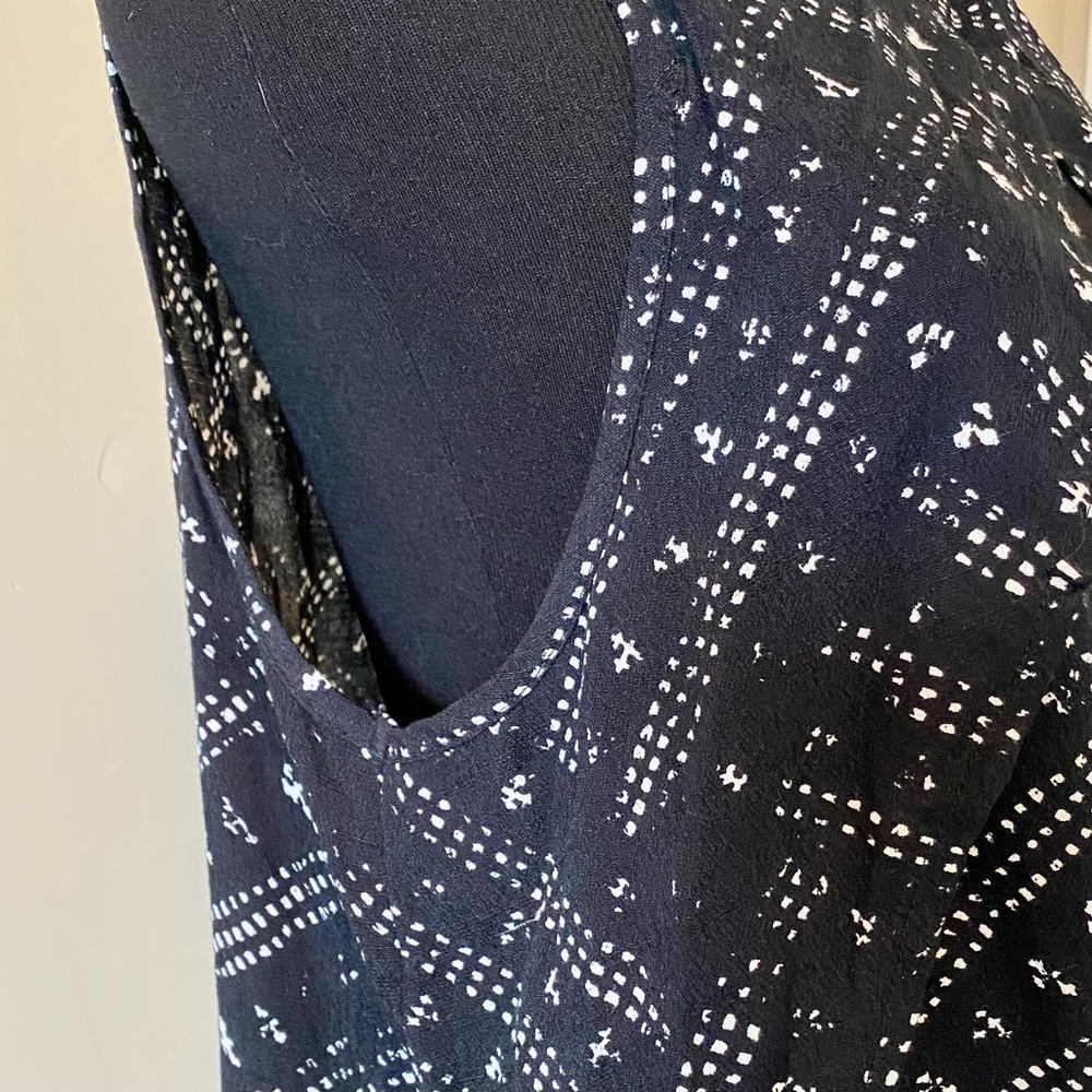 FREE PEOPLE NWT Crinkle Look Through Top in Black Combo Size Small - Picture 5 of 9